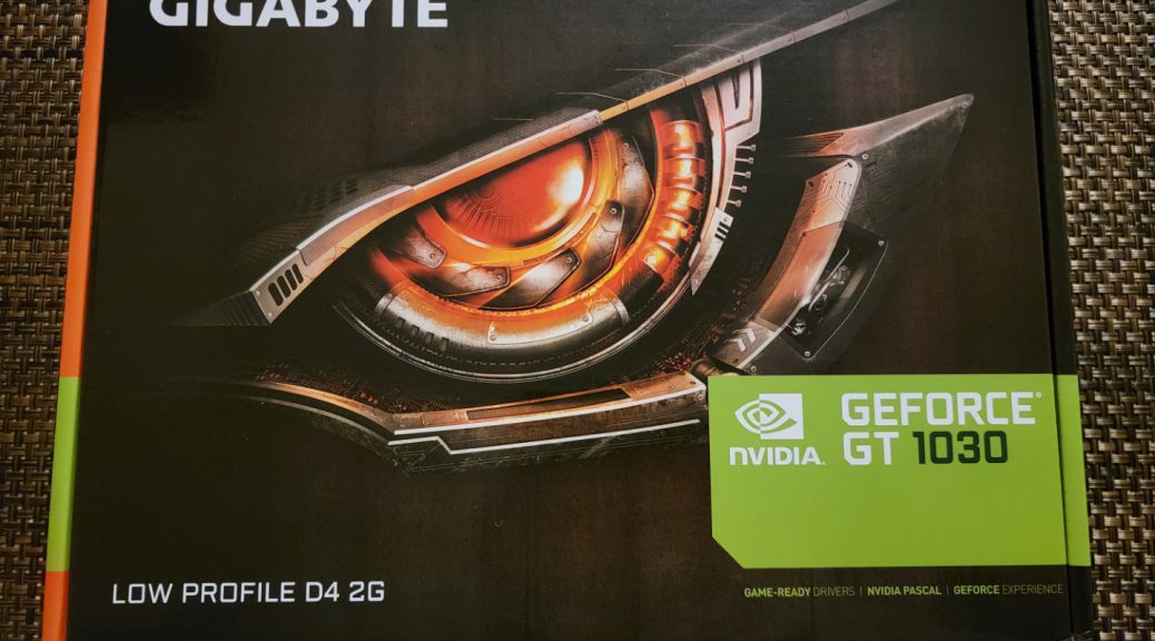 Gigabyte GV-N1030D4-2GL Nvidia Geforce GT 1030 Low Profile D4 2G DDR4 2GB Graphics Card - Box Front