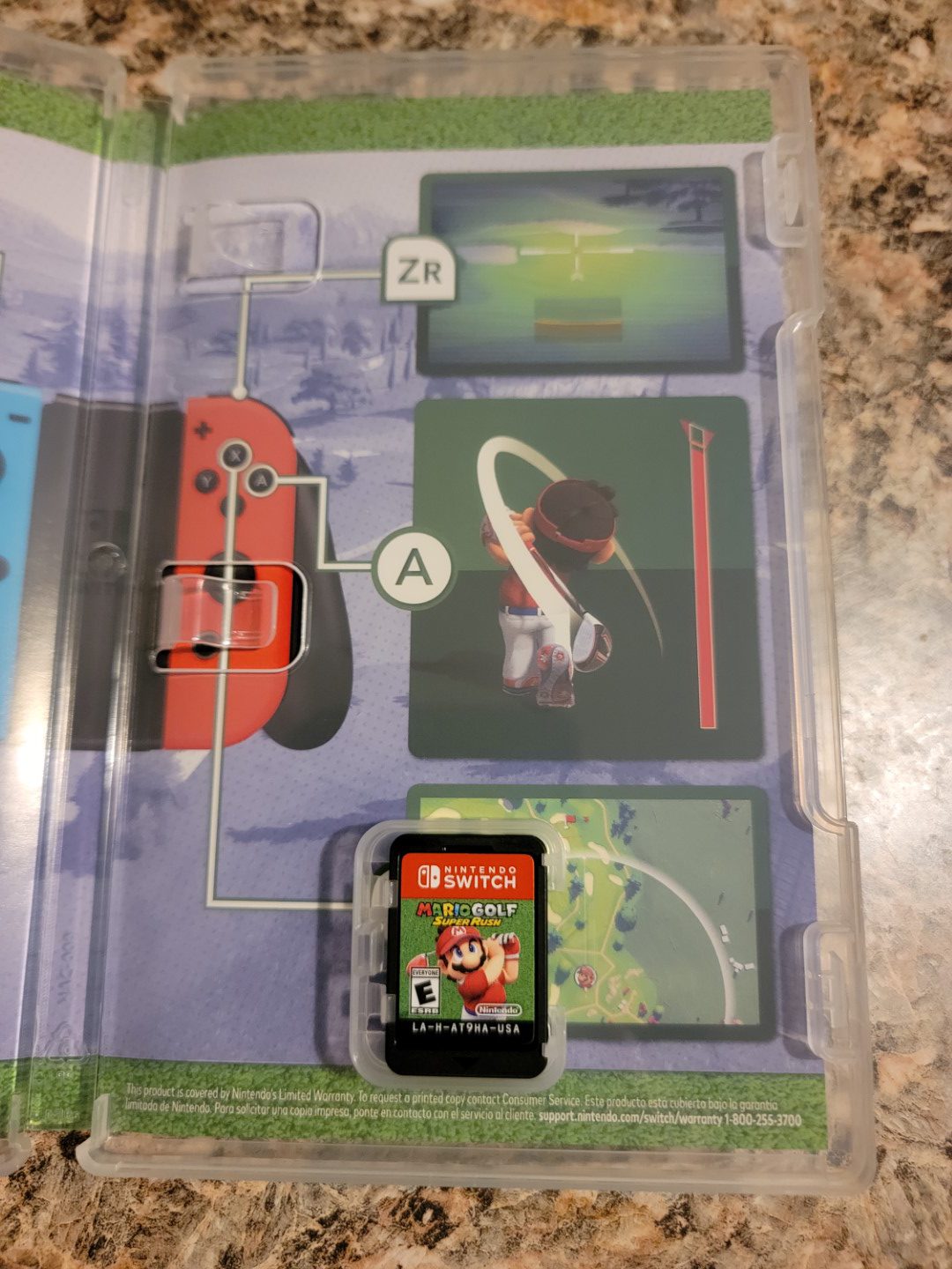 Mario Golf Super Rush Nintendo Switch - Box Cartridge side