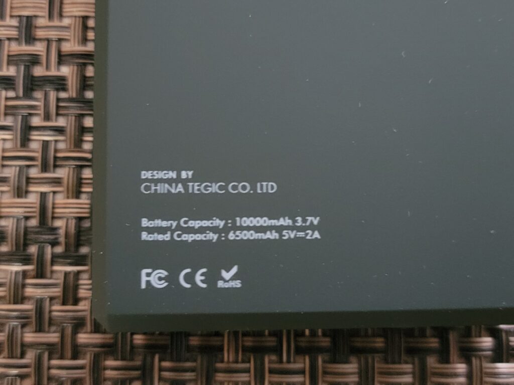 TEGIC Block 30 specs closeup in the back