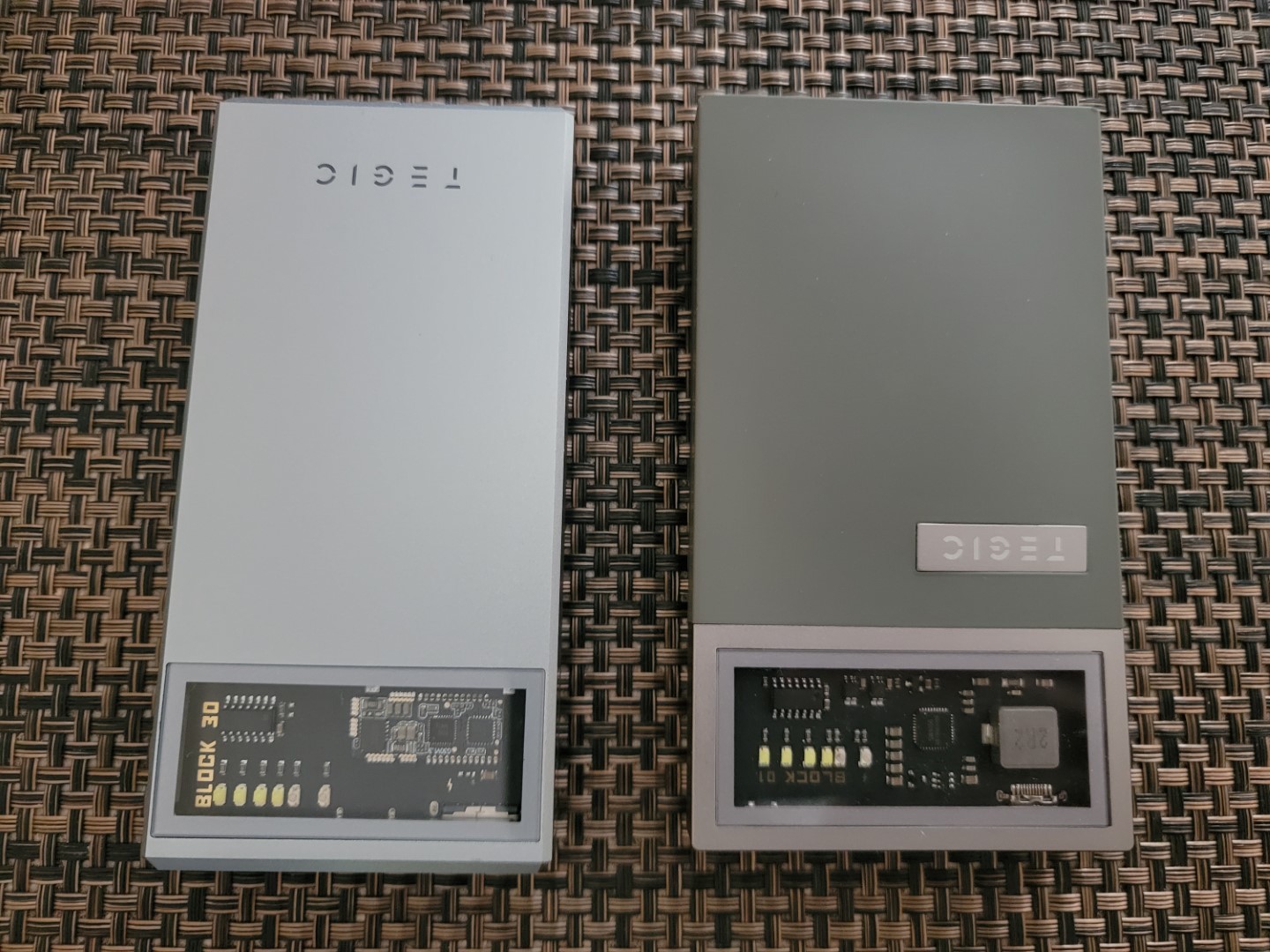 TEGIC Block 30 compared with the TEGIC Block 01 - Front