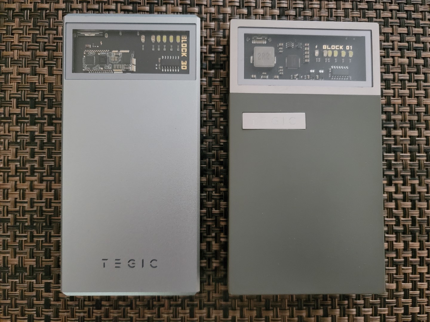TEGIC Block 30 compared with the TEGIC Block 01 2 - Front