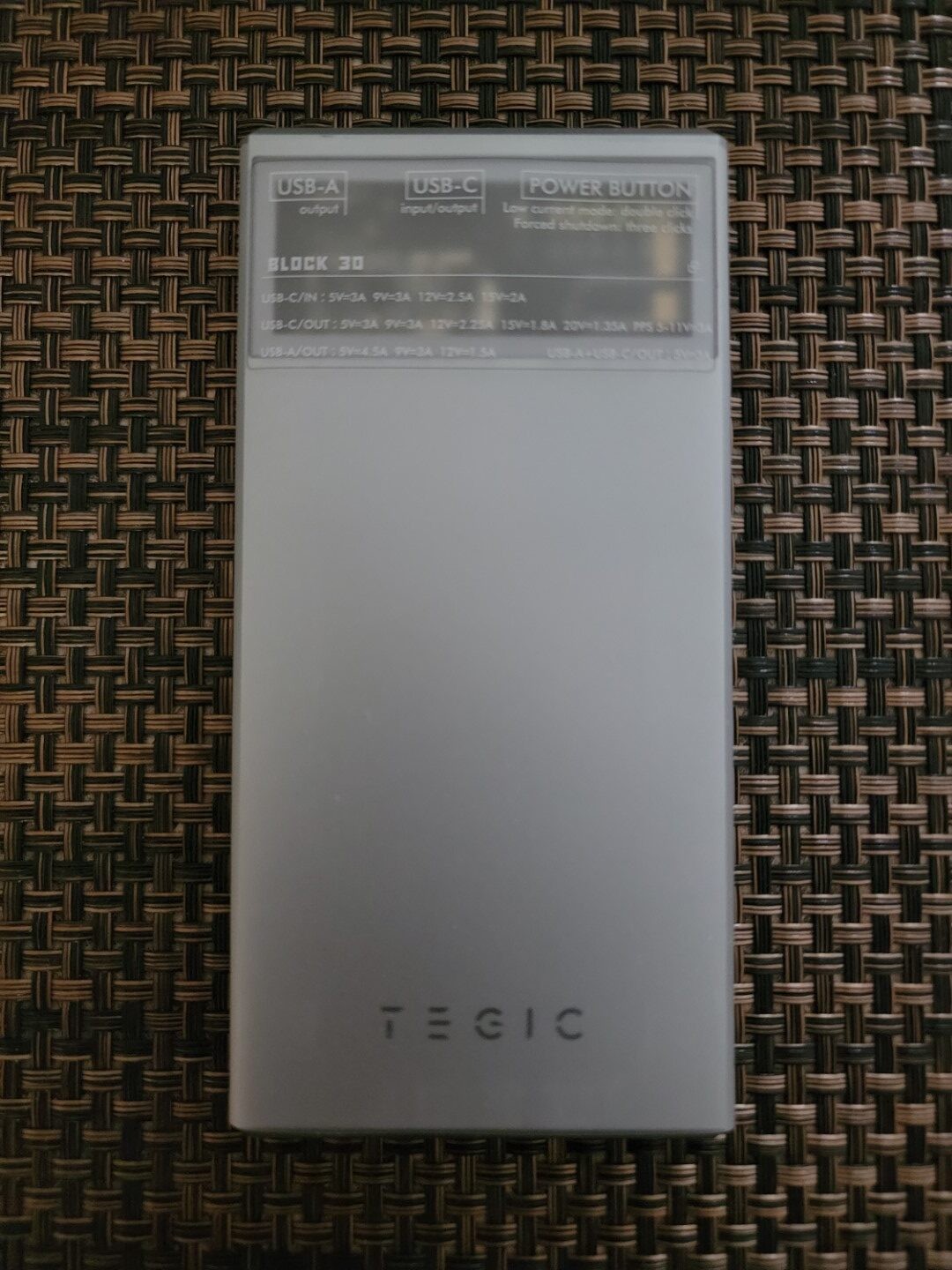 TEGIC Block 30 With protected paper- Front