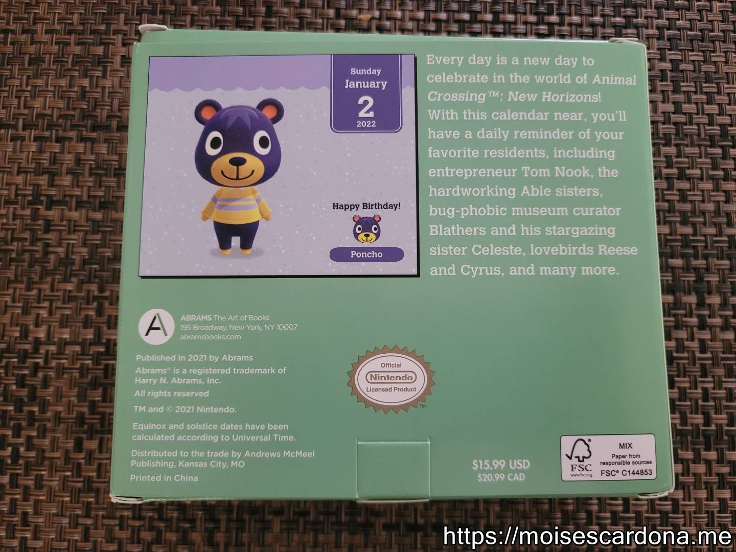 Animal Crossing New Horizons 2022 Day-to-Day Calendar 2
