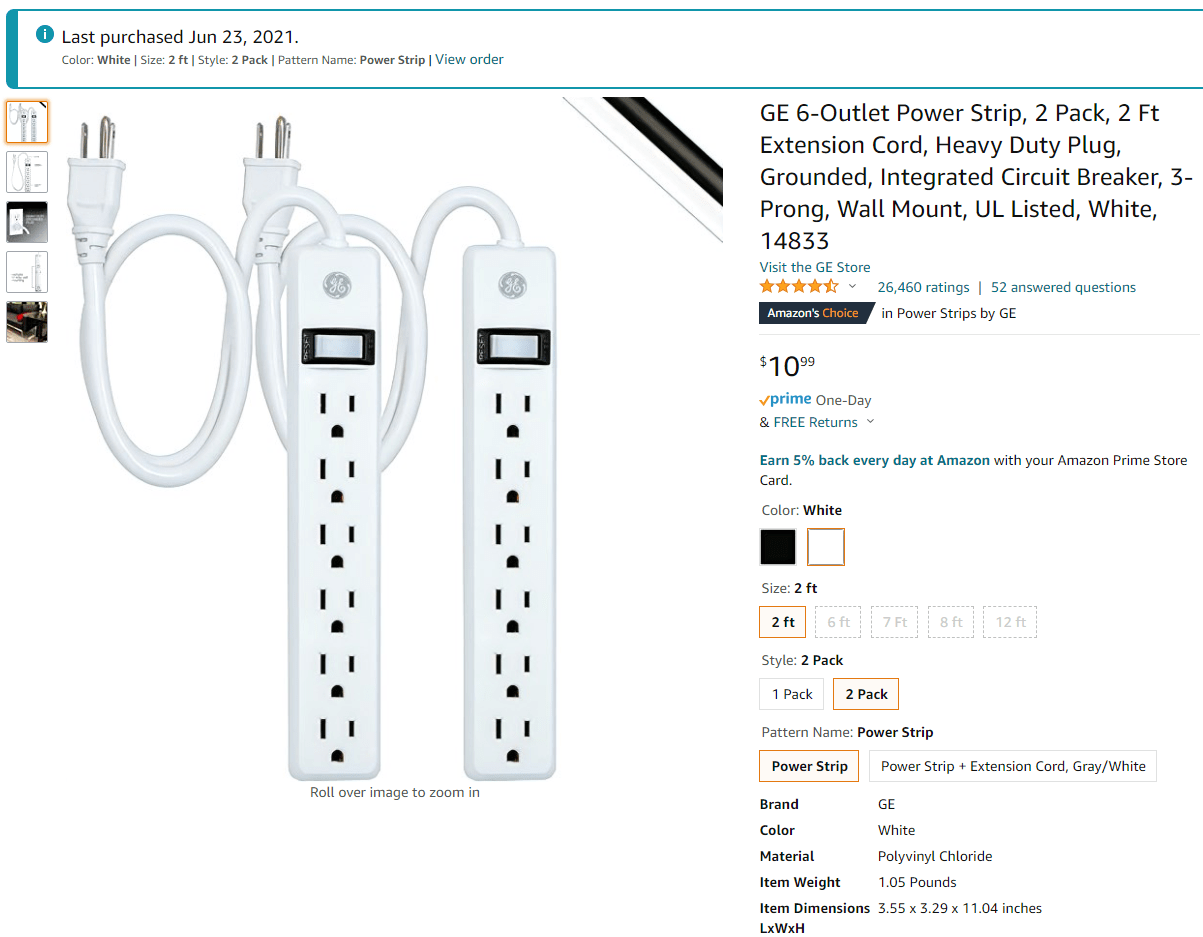 GE Power Strip Jan-2022