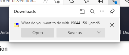 Downloading the Windows 10 build 19044.1561 x64 UUP download script from uupdump.net - Package download
