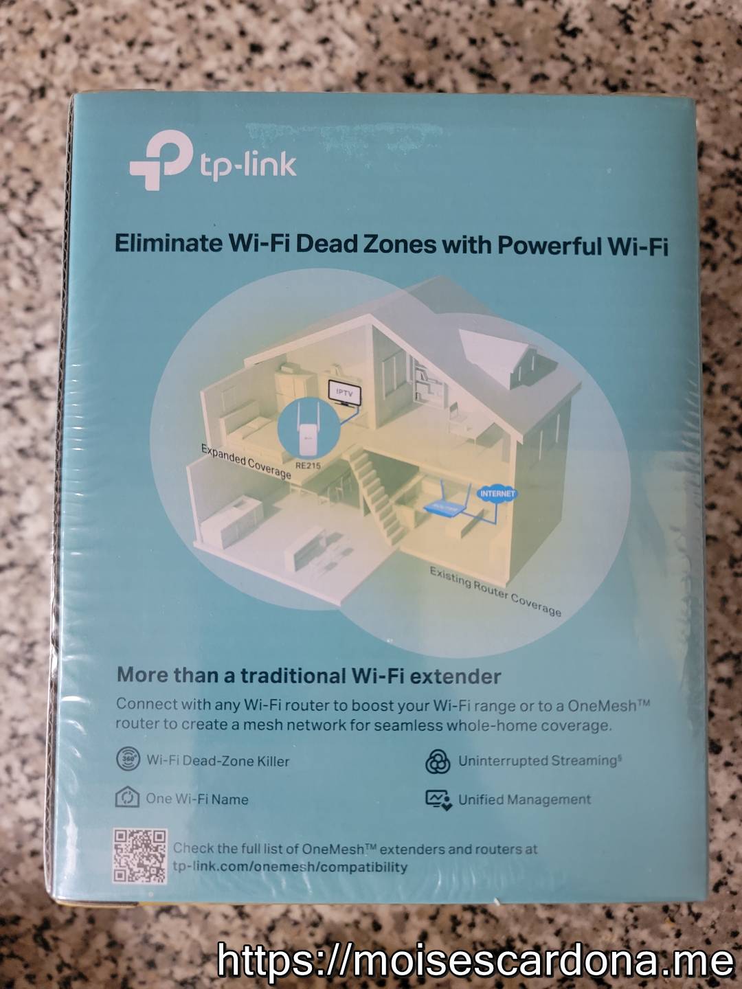 TP-Link AC750 Wifi Extender (RE215) - Box Back