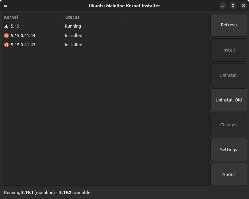 1 - Kernel View empty