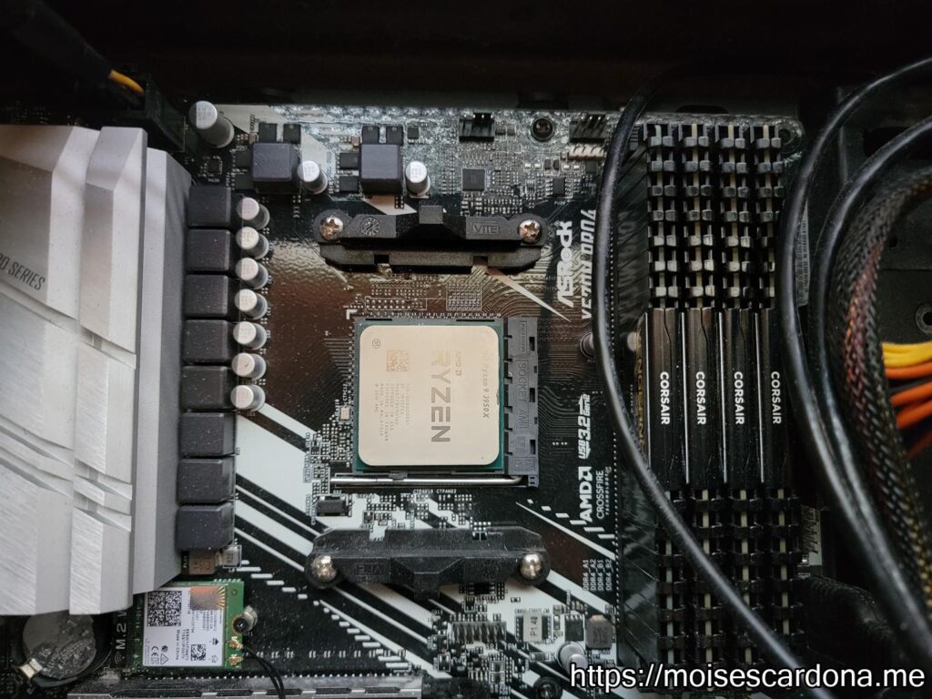 13 - Motherboard with default AMD CPU Cooler