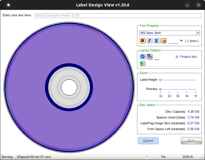 14 - LiteOn Labeltag - Burning the Label 2