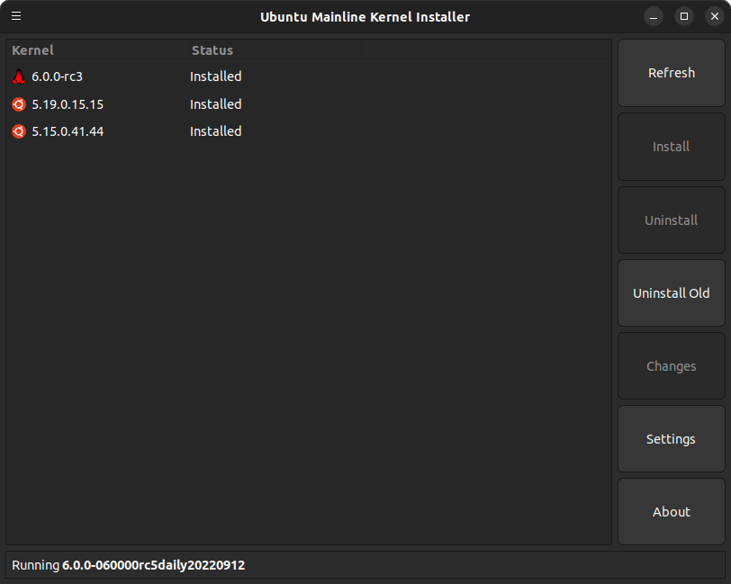 02 - No Linux Kernel 6.0.0-rc5 in Ubuntu Mainline Kernel Installer