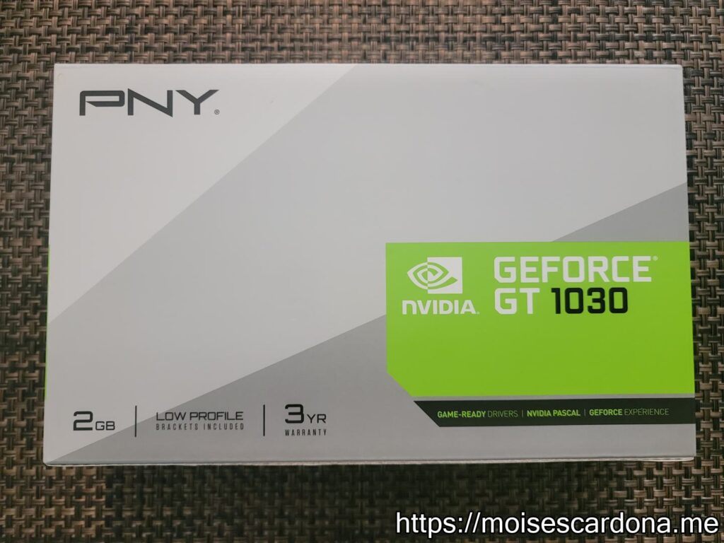 02 - PNY Nvidia GeForce GT 1030 2GB Box Front