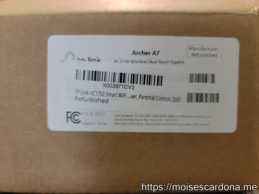 04 - TP-Link Archer A7 V5 box label