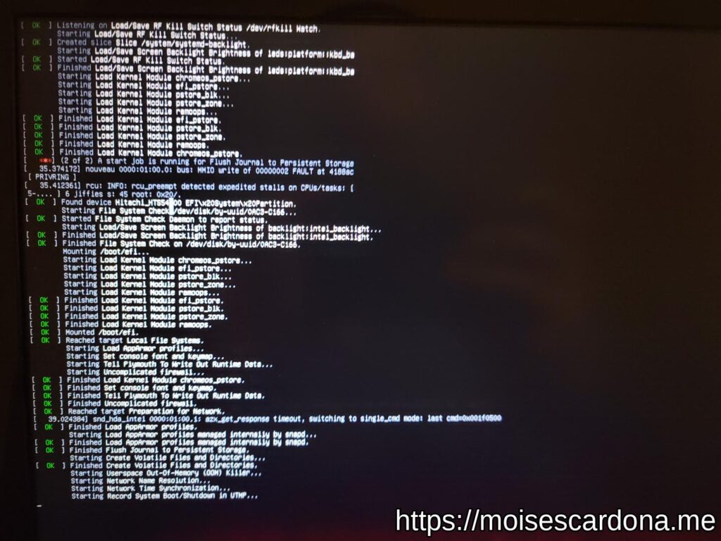 2 - Ubuntu Boot with Log enabled