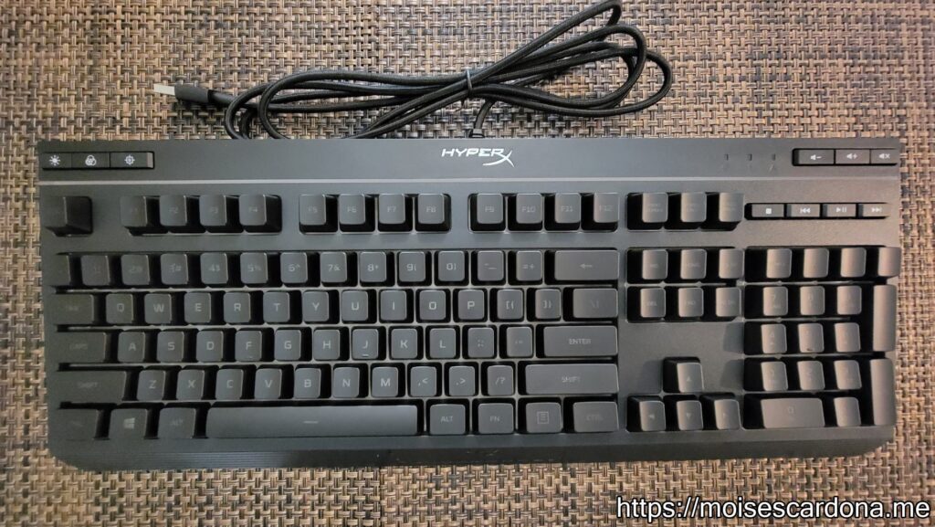 6 - HyperX Alloy Core RGB Keyboard - Keyboard Front