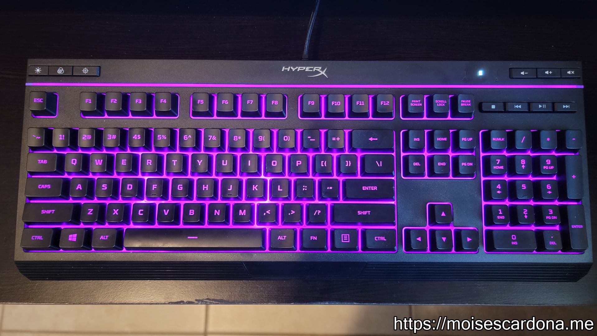 HyperX Alloy Core RGB Keyboard - Solid Mode Effect - Color 9