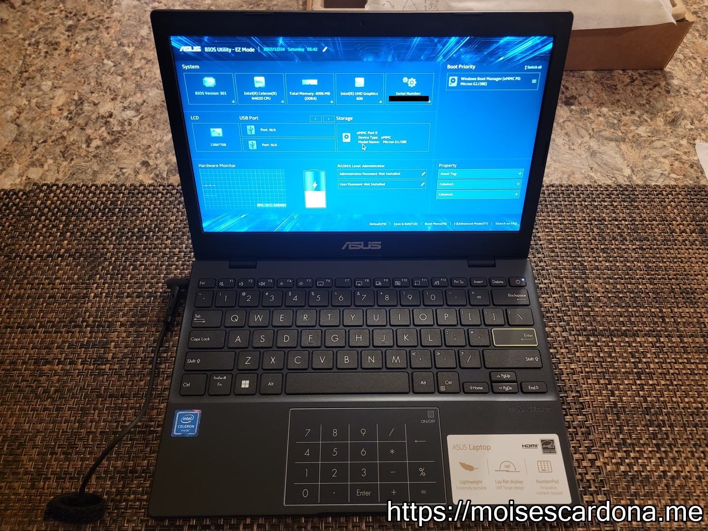 ASUS E210MA 11.6 inch laptop - 23 - BIOS Setup 1