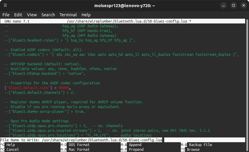 Enabling LDAC 96Khz on Linux using Wireplumber - 05