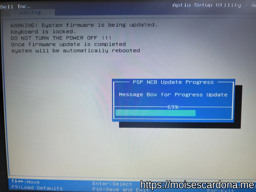 Dell Inspiron 15 3565 BIOS Update - BIOS Update in Progress 2