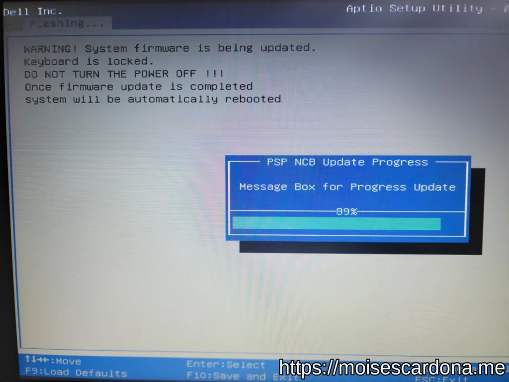 Dell Inspiron 15 3565 BIOS Update - BIOS Update in Progress 3