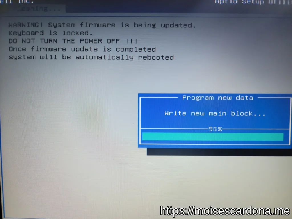 Dell Inspiron 15 3565 BIOS Update - BIOS Update in Progress 9