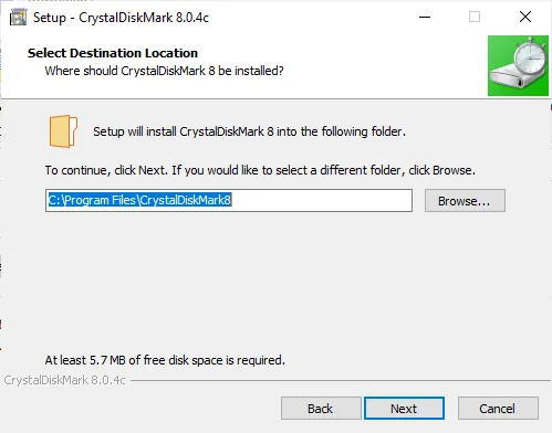 Installing CrystalDiskMark - 2
