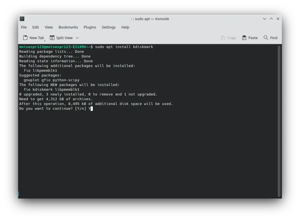 Installing KDiskMark in Ubuntu 23.04 Dev Branch 14