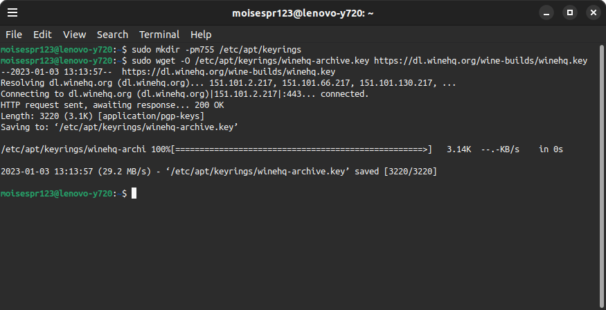 Installing Wine from WineHQ in Ubuntu 23.04 - 02