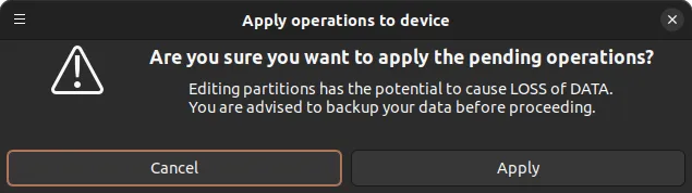 Partitioning the Samsung SSD 980 500GB using gparted 10