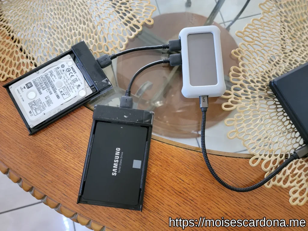 Placing the Hard Disk Drive and Samsung 870 EVO SSD in UGREEN SATA to USB Enclosures 4