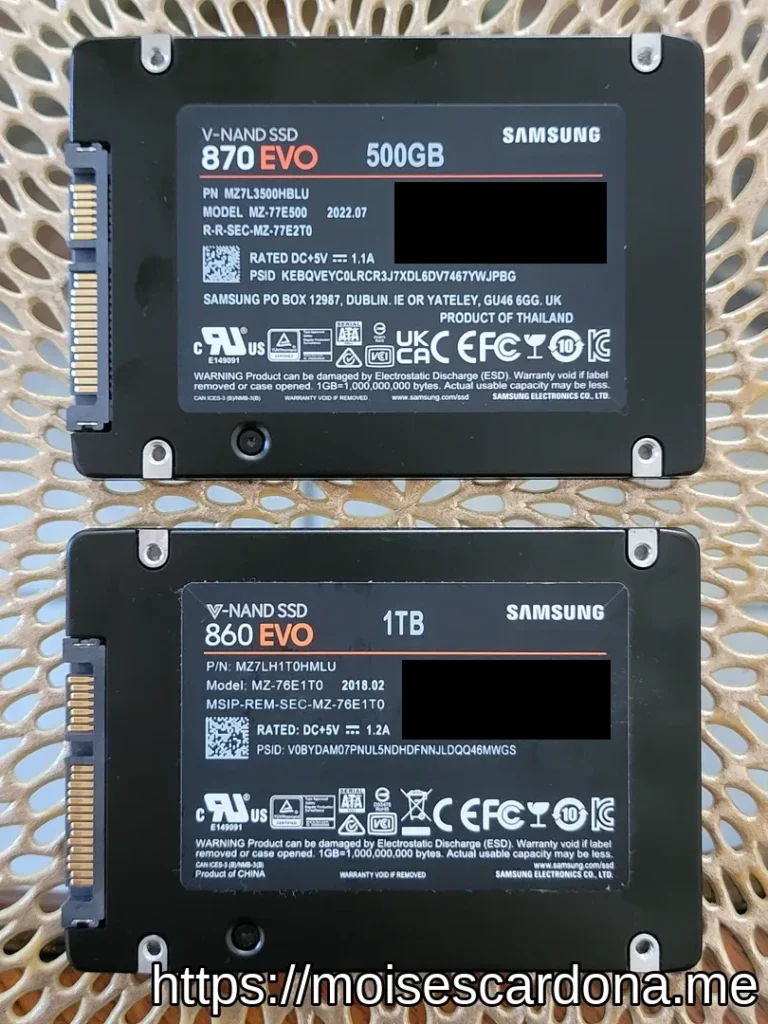 Samsung 860 EVO and Samsung 870 EVO Side-by-Side Comparison 2