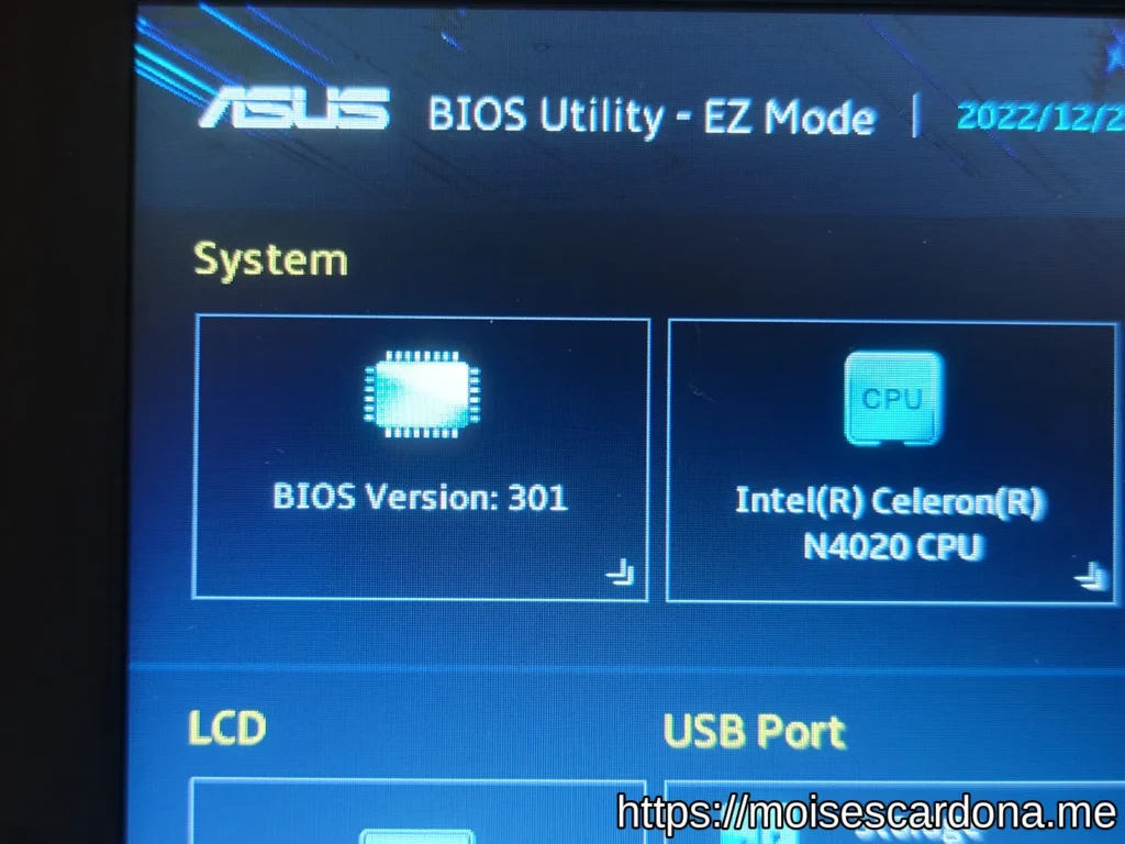 Updating ASUS E210MA BIOS 04