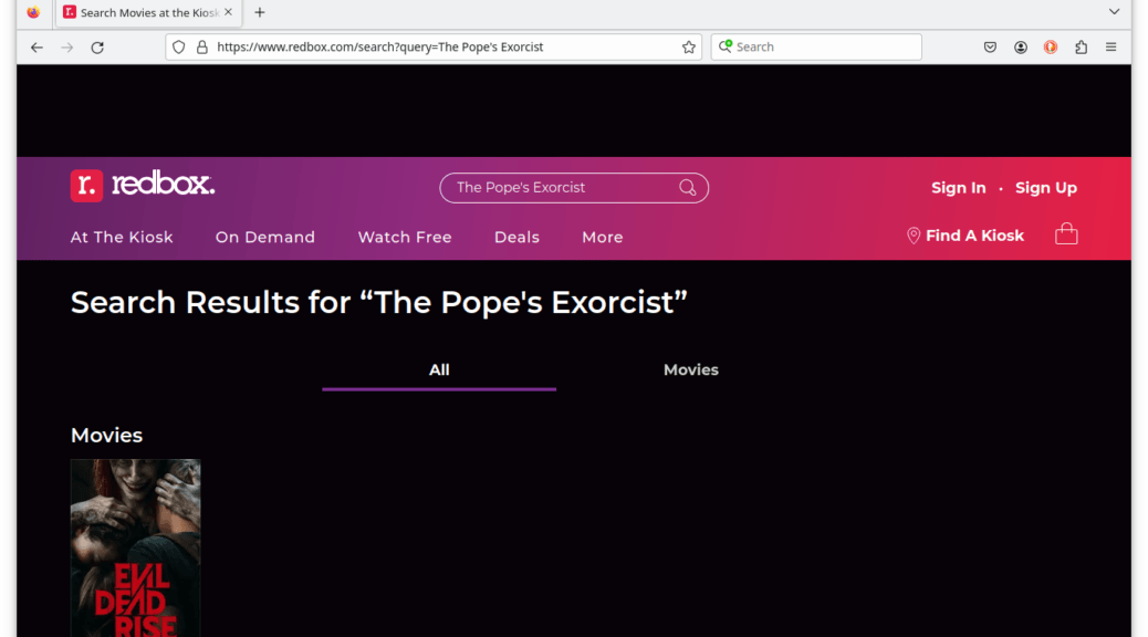 The Pope's Exorcist not available at Redbox
