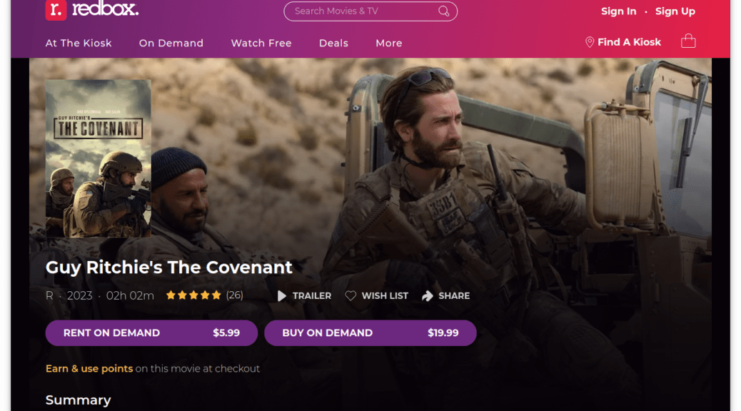 Guy Ritchie's The Covenant (2023) on Redbox