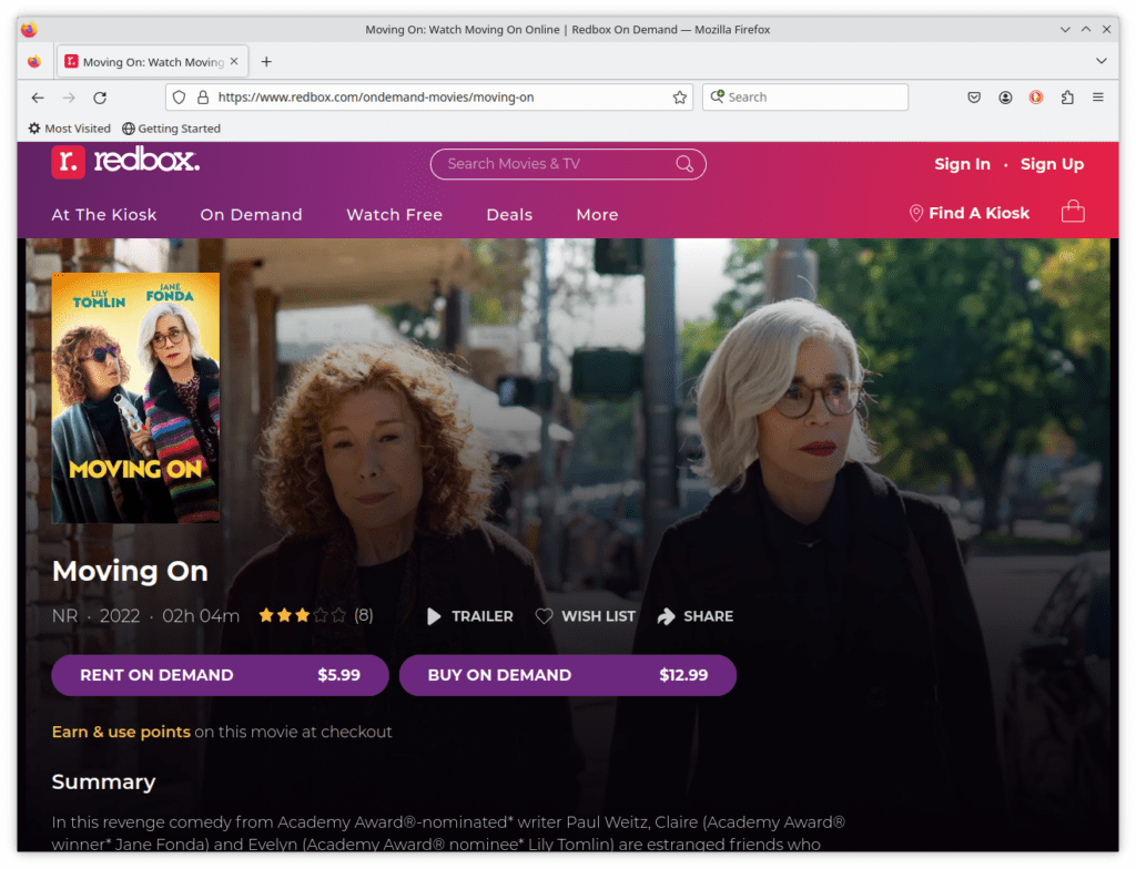 Moving On Redbox On Demand Page