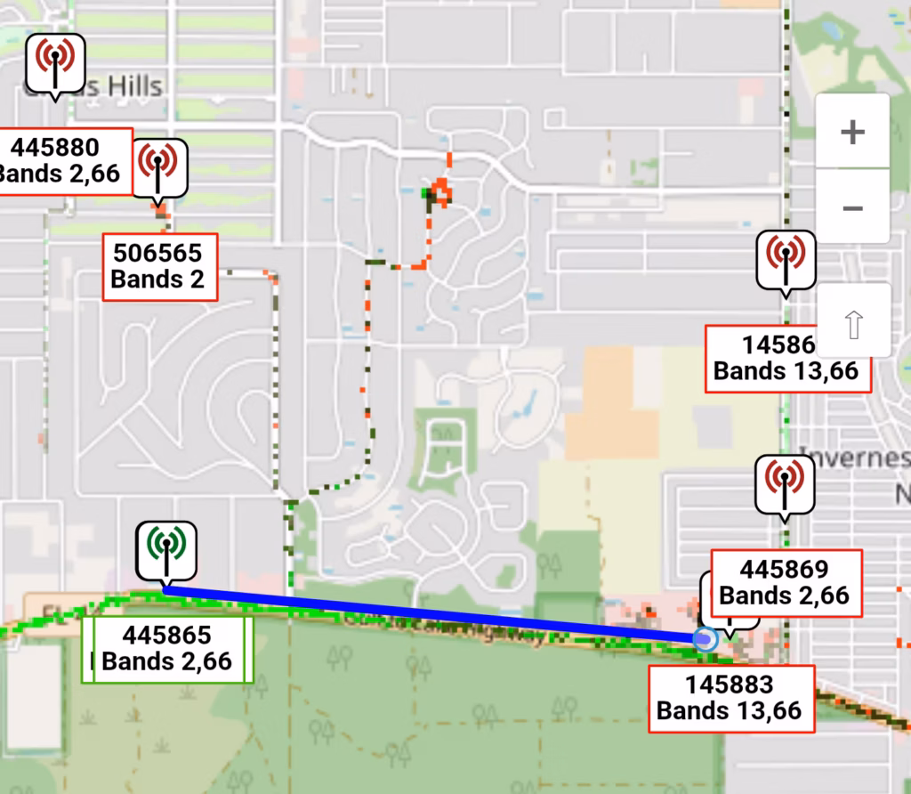 Verizon eNB 145869 and 445869 not located